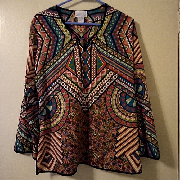 Soft Surroundings Aztec Print Tunic Size Medium - Picture 8 of 10